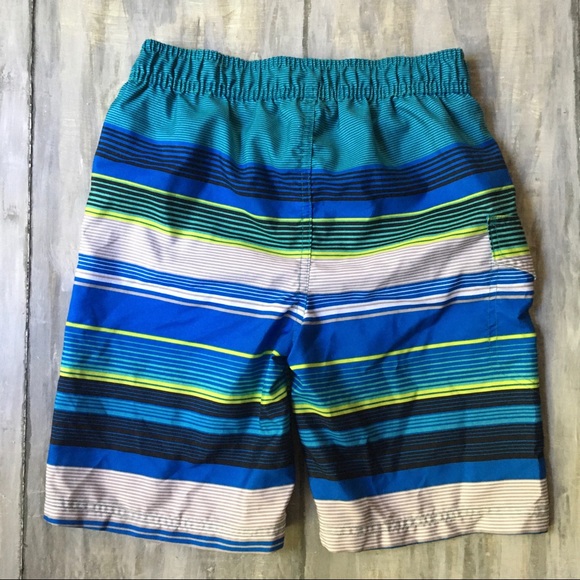 Striped Swim Trunks Mesh-Lined Board Short Boys M8 - Picture 5 of 10